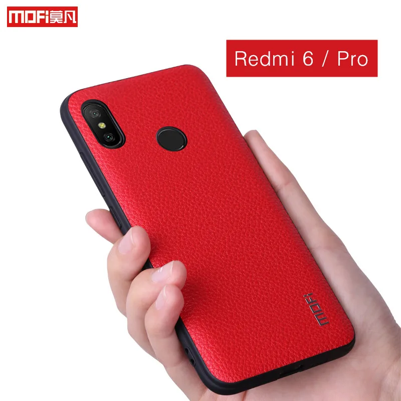 For Xiaomi Redmi 6 Case Mofi Pro Cover Pu Leather Redmi6 Business Brown Blue Red |