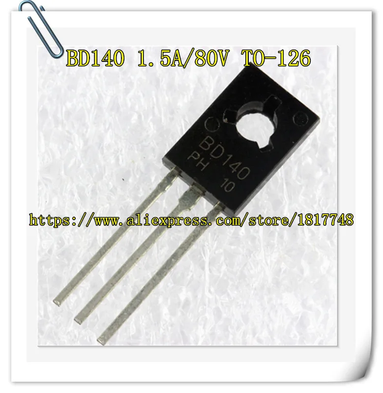 

Free Shipping 200PCS/LOT BD140 140 PNP 1.5A/80V TO-126 power transistors