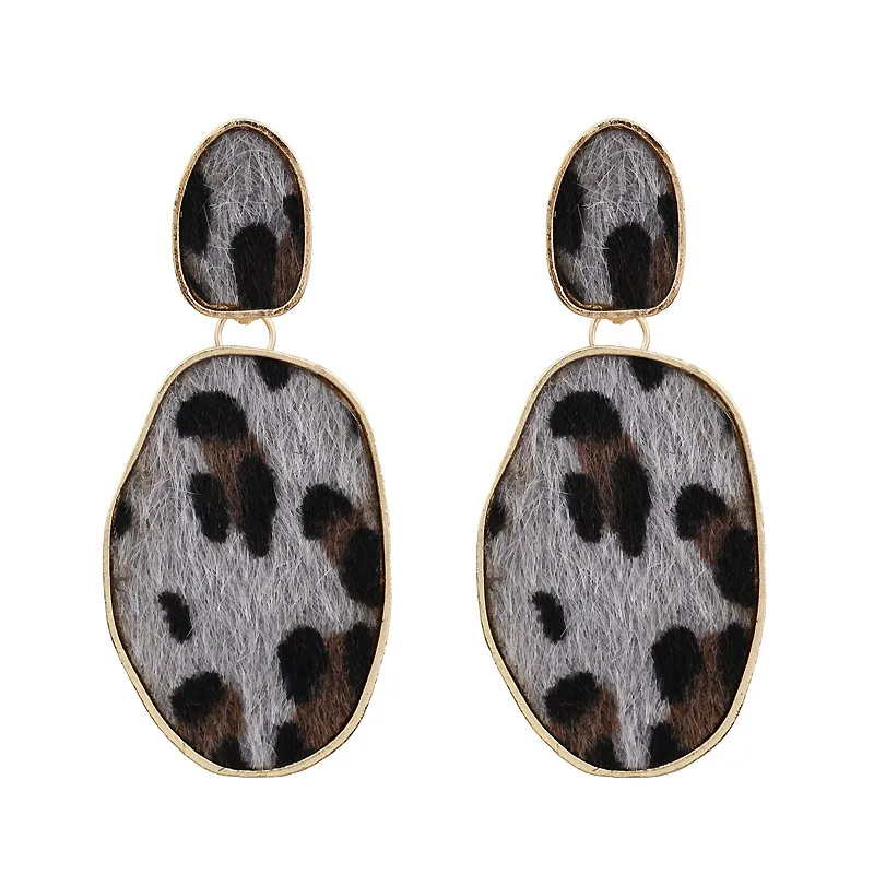 DIEZI 4 Colors Bohemia Coffee Red Leopard Drop Earrings For Women Korean Jewelry Brincos 2019 New Friends Party Gifts | Украшения и