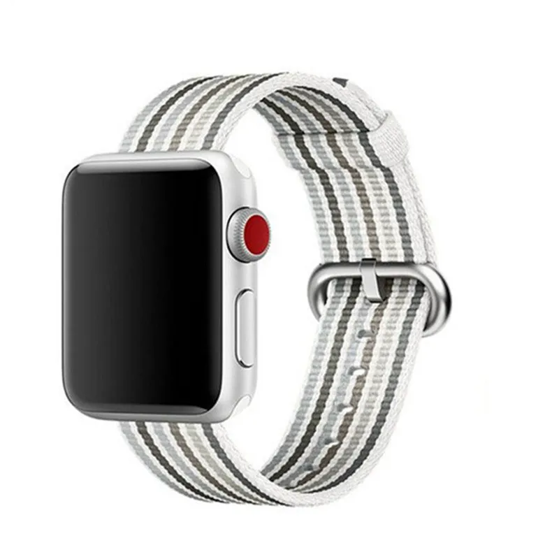 40 мм 44 тканый нейлоновый ремешок для Apple Watch 4 тканевый полосатый браслет Ремешки
