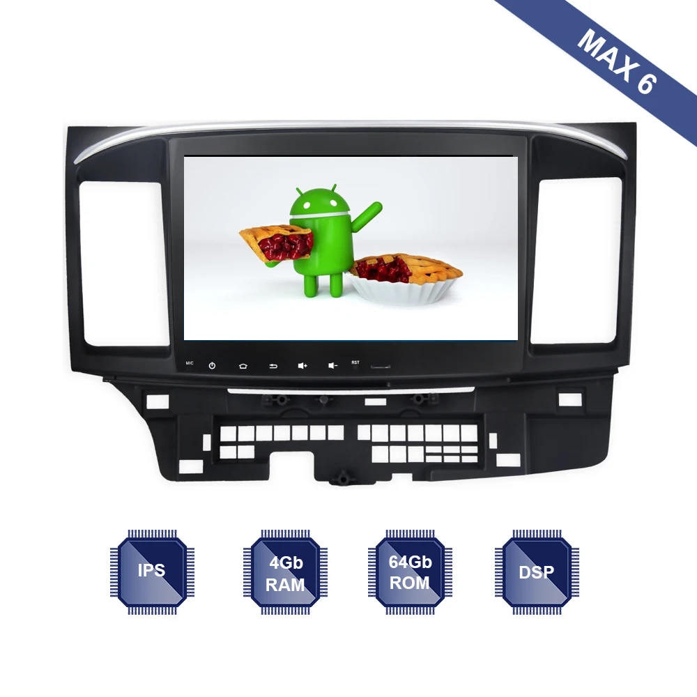 Автомагнитола 2 Din Android 9 0 GPS навигатор для Mitsubishi Lancer / EX EVO Galant PX6 DSP IPS экран 4 Гб + 64 HDMI