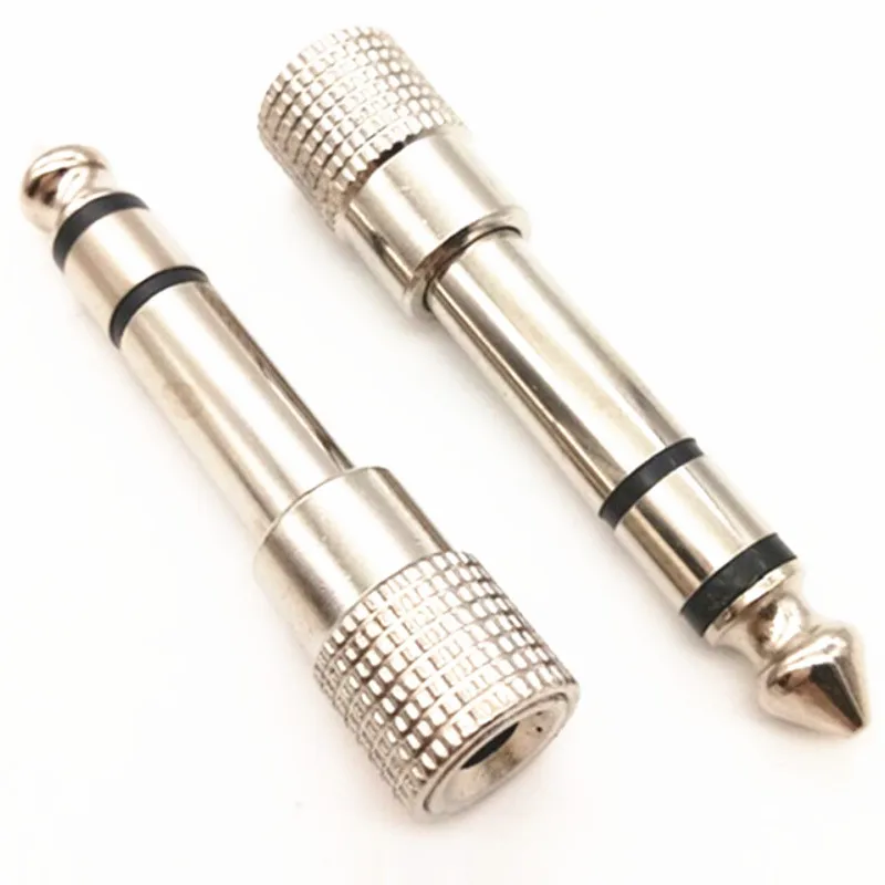 

10pcs/Pack Nickel Plated 6.35mm Male Plug to 3.5mm Female Connector Headphone Amplifier Audio Adapter