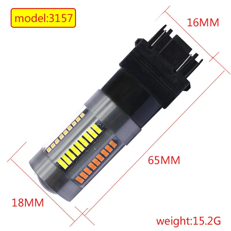 2 шт. 7443 3157 1157 Led 4014 66 SMD автомобильный светильник лампы с поворотным сигналом s