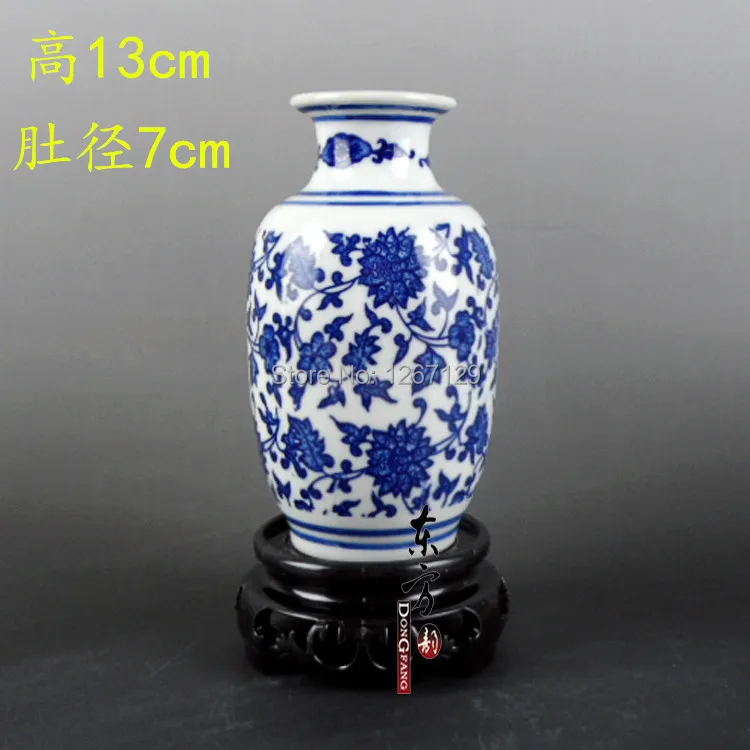 Цзиндэчжэнь керамическая бутылка цветочек Античный голубой и белый фарфор mesa