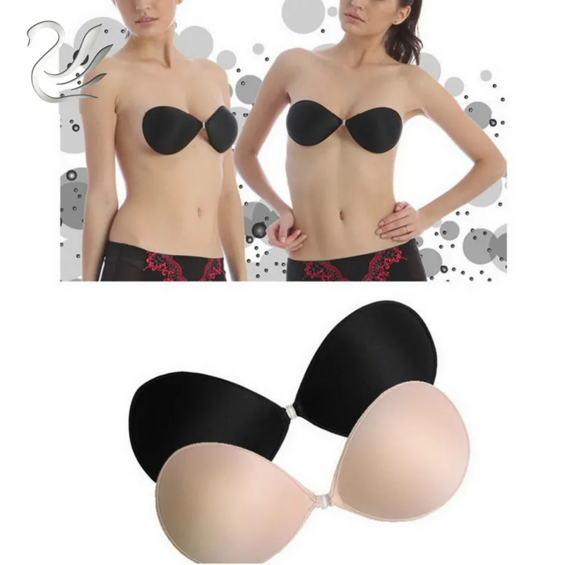 

Sexy Women Invisible Strapless Bra Push Up Silicone Bust Front Closure Backless Self-Adhesive Gel Size A-D 2019 New Arrival