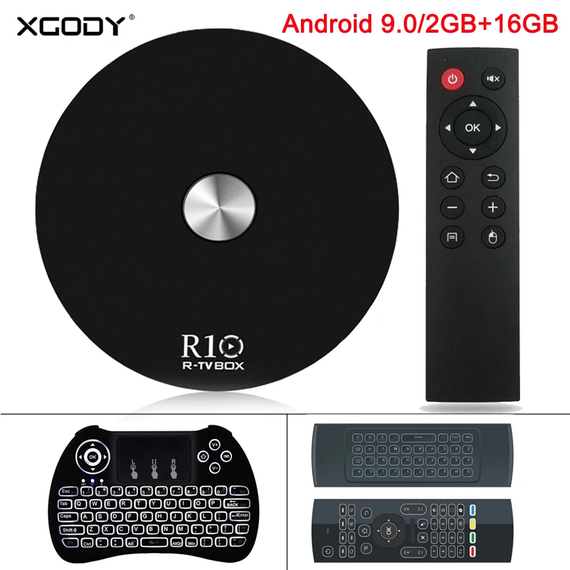 XGODY 2019 R10 Android 9 0 ТВ приставка 2 Гб 16 четырехъядерный двойной wifi 4K медиаплеер
