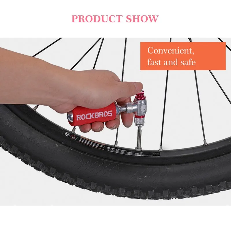 ROCKBROS Велосипед Насосы Прокат шин Mtb дорожный велосипед насос CO2 Air Аксессуары для