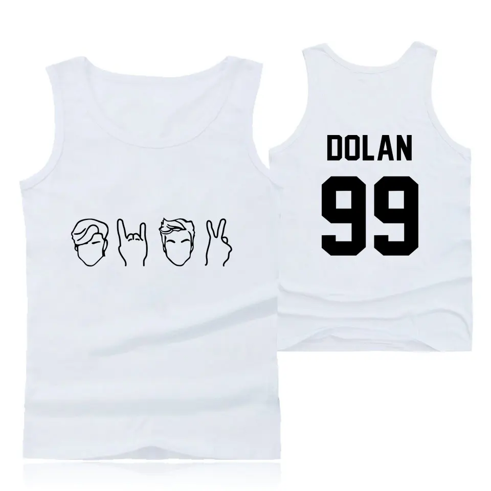 Майка Youtuber Dolan Twins летние забавные крутые Модные топы с принтом мужской жилет