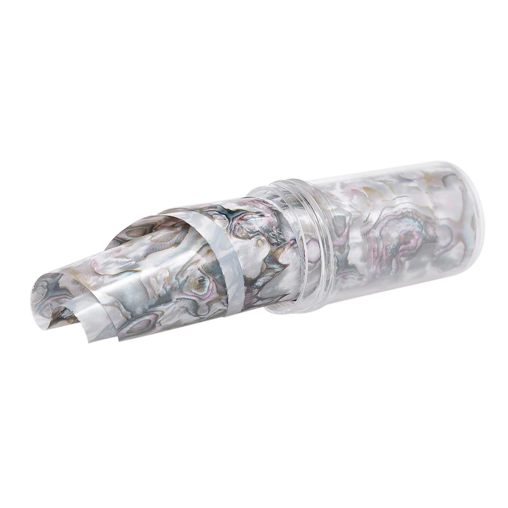 Наклейка для дизайна ногтей блестящая текстура в виде ракушки Переводные