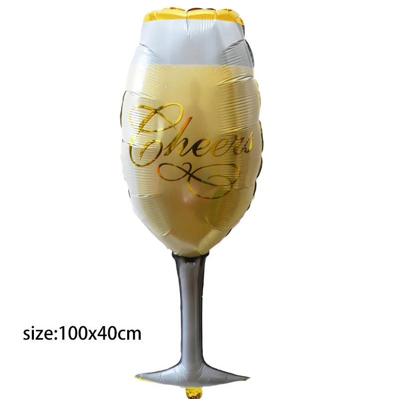 champaign cup 1 шт. свадебные украшения из фольги для жениха и невесты, воздушные шары для свадьбы, для мальчиков и девочек, гелиевые шары для любви, вечерние игрушки на День святого Валентина - Color: champaign cup