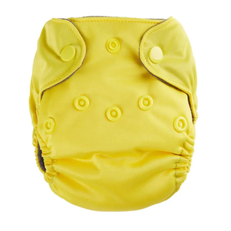 yellow Thank u Mom подгузники с карманами для новорожденных 0-3 месяцев бамбуковый уголь Preemie Детские многоразовые подгузники супер милые принты - Цвет: yellow