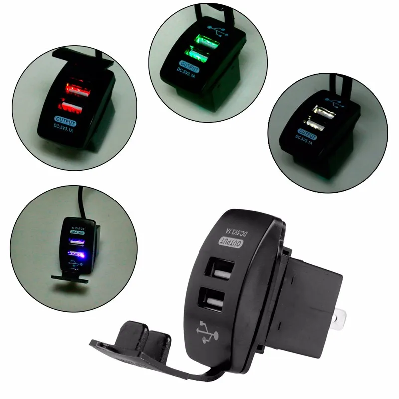 

Car Charger Socket Splitter Power Adapter Outlet 12V Dual USB