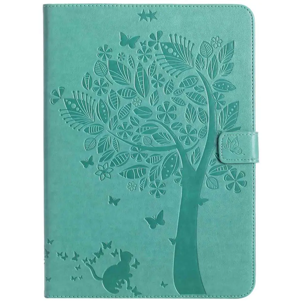 2 Для Coque iPad Air 2 Чехол кошка из тисненой искусственной кожи Магнитная застежка Стенд чехол автовключение/сна Smart Cover для iPad Air2/Air 1 - Цвет: 2