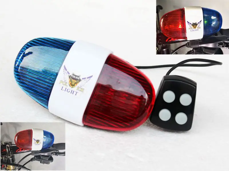 Велосипедный велосипедный Электрический колокольчик 6LED 4 тона сигнальные