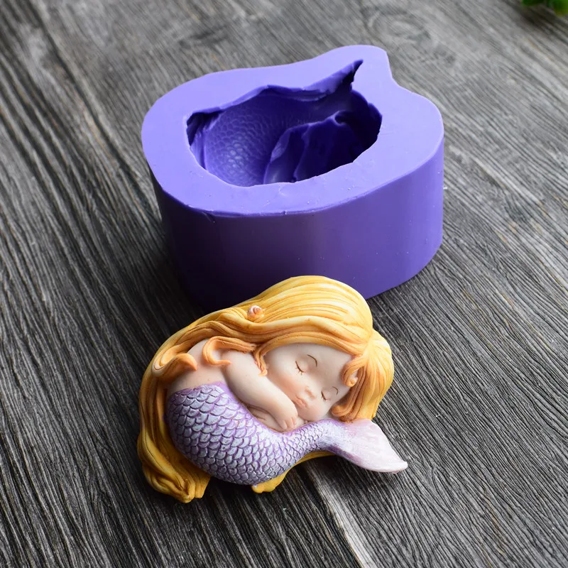 Silicone 3D Mermaid Cake Decoration Handmade Soap Ccandle Aaroma Stone Mold Tools SQ17208 | Дом и сад