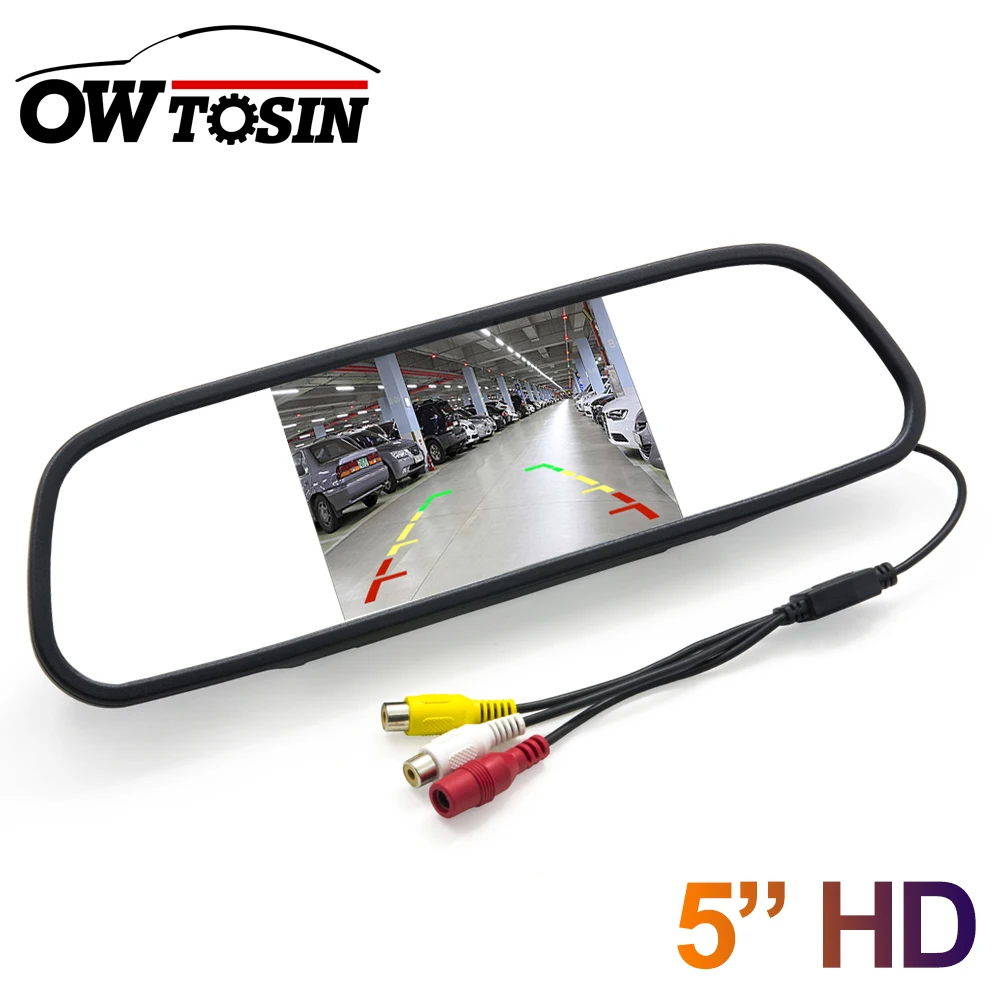 Монитор Owtosin с высоким разрешением HD 5 дюймов зеркало заднего вида 800*480