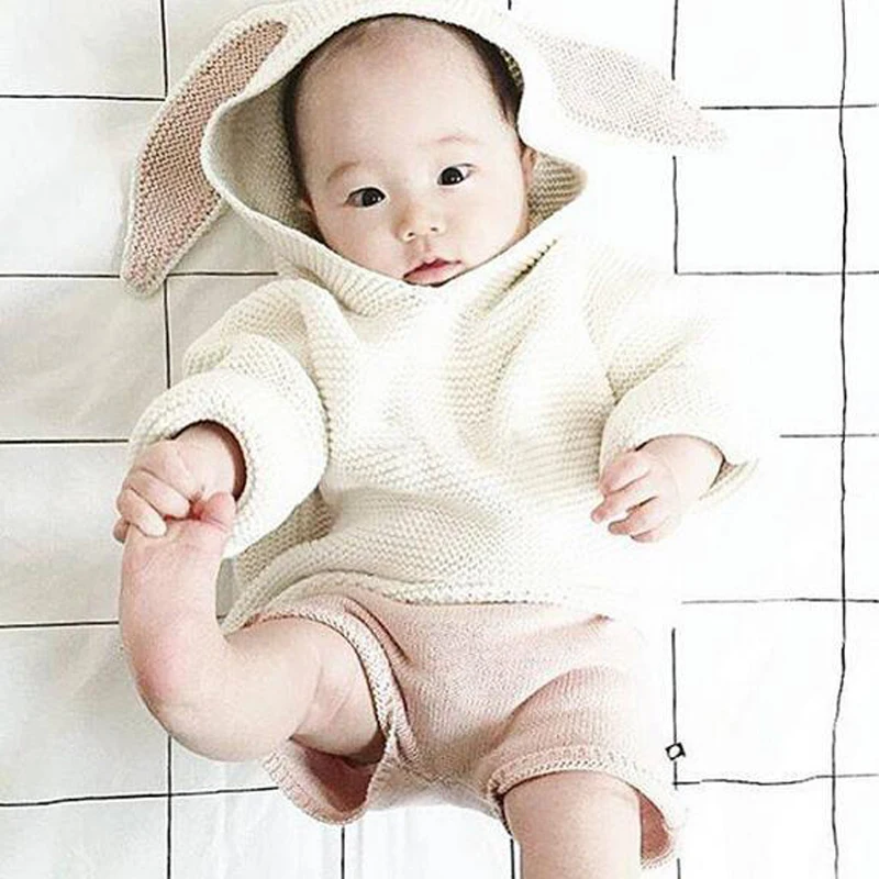 Новинка 2018 детские свитера свитер для мальчиков и девочек с кроличьими ушками