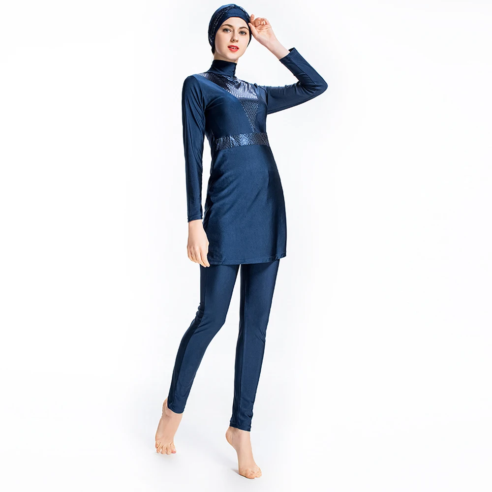 DROZENO Femme Мусульманский купальник плюс фрахт Maillot de Bain Musulman De Islamique Nager Surfwear