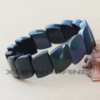 drop shipping men fashion bracelets bangles natural rainbow eye obsidian jades stone bracelets gift for lovers fashion jewelry