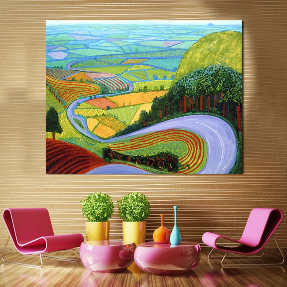 

JQHYART A Vast Expanse Of Paddy Fields Modern Wall Pictures For Living Room Painting Wall Painting Picture Canvas Art No Frame