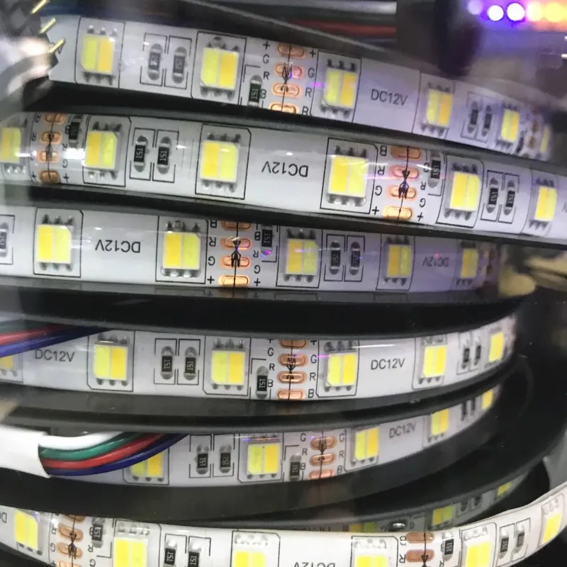 2 цвета в 1 светодиодный 5050 Светодиодные ленты двойной белый 5630 CW/WW ССТ цветовая температура 5 м светодиодный лента светильники 12V водонепроницаемый