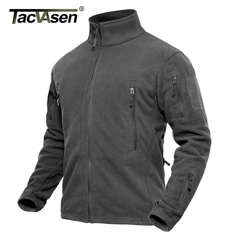 TACVASEN, Мужская зимняя флисовая куртка, военная тактическая куртка, пальто, мужская теплая куртка, осенняя повседневная одежда, флисовые пальто
