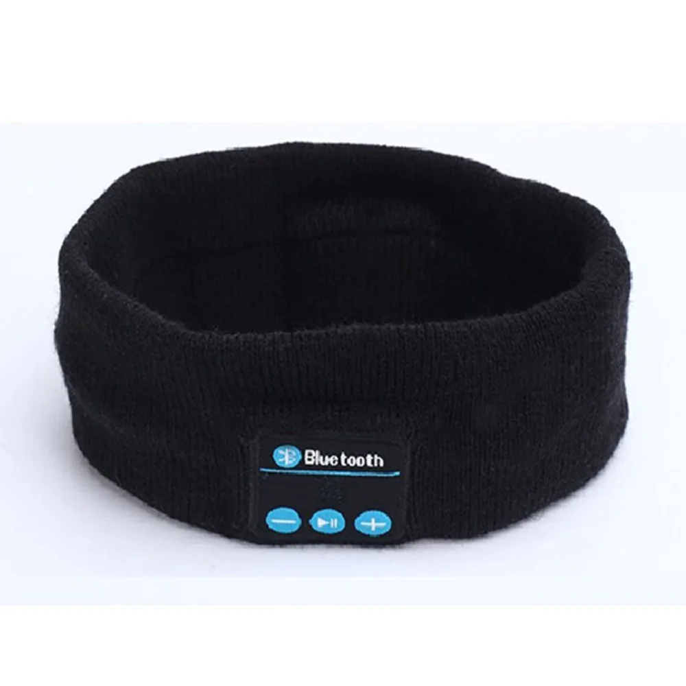 Вязаная музыкальная головная гарнитура с микрофоном беспроводные Bluetooth наушники