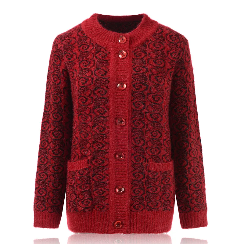 Женский свитер одежда для мам среднего возраста новинка модный весенне-осенний