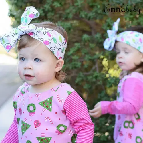 Лидер продаж Милый хлопковый Рождественский розовый комбинезон с принтом для