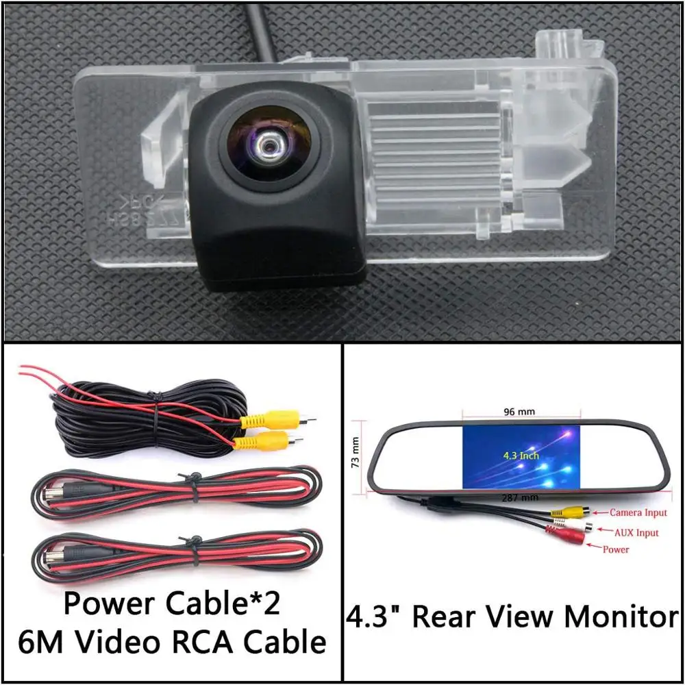 Cam N 4.3 Mirror 175 градусов HD резервная камера заднего вида для VW Golf Touran Lavida/Grand Lavida Golf puls Passat B7 Wagon автомобильный монитор - Название цвета: Cam N 4.3 Mirror