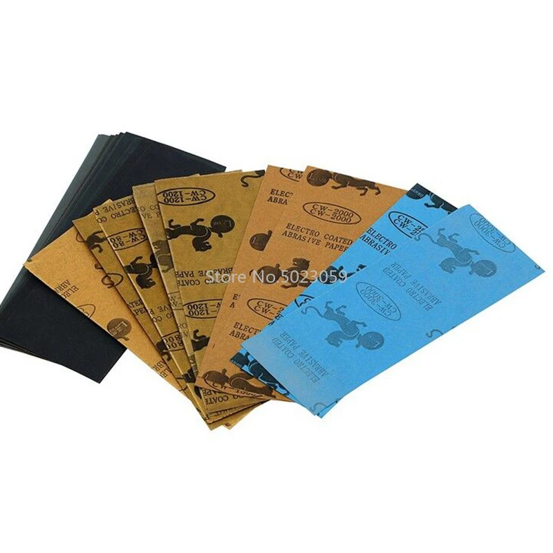 

5 pieces Ultrafine sandpaper set 1200 1500 2000 2500 3000 Grit Sanding paper water/dry 9x3.6inch / 230x92mm