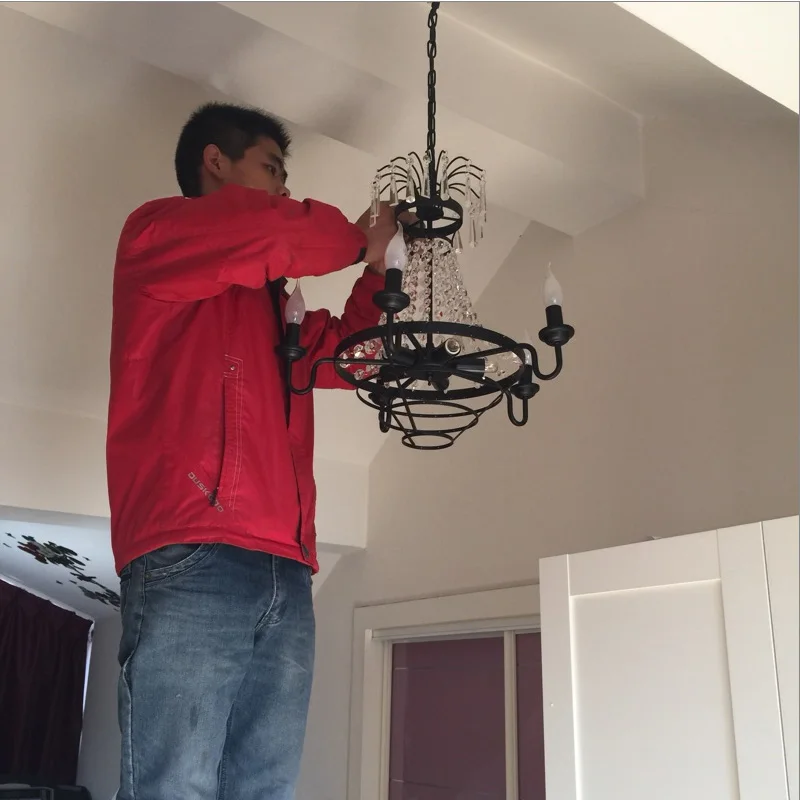 Современная Люстра для гостиной столовой в американском стиле ретро ресторан