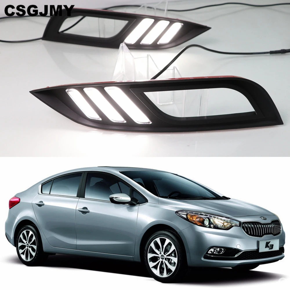 CSGJMY для Kia K3 Cerato 2013 2014 2015 2016 светодиодные дневные ходовые огни DRL противотуманная