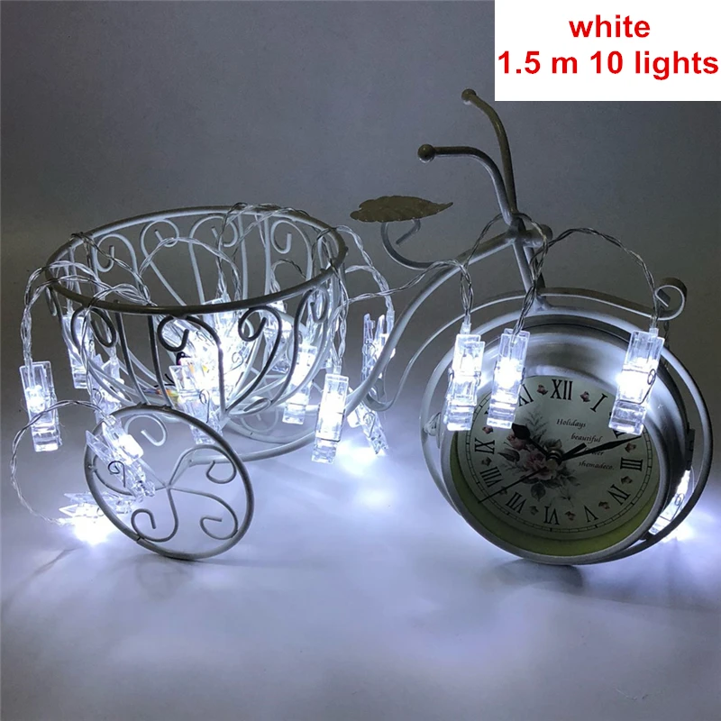 Новогоднее Рождественское украшение 10 м 100LED гирлянда медная проволока коркер гирлянда сказочные огни свадебные украшения вечерние принадлежности, B - Цвет: 10LED white