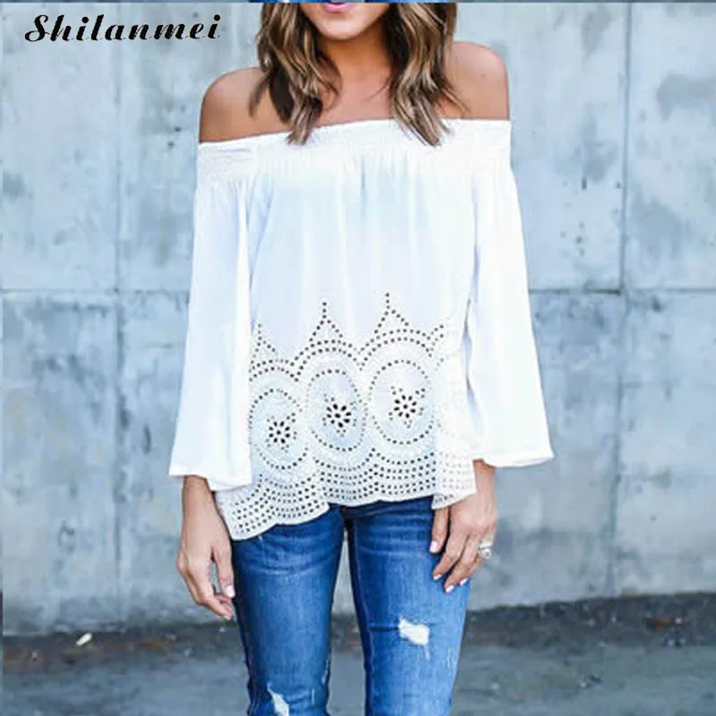 Блузка moda mujer blusas para рубашки y camisas femininas de inverno Хлопковые женские сексуальные