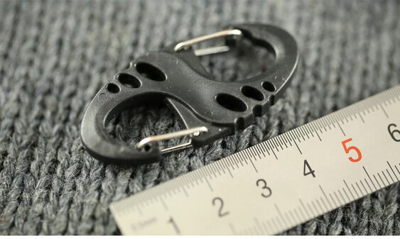 EDCGEAR 10 шт./лот 8 форм мини пластиковый плоский карабин кольцо зажим спуск Паракорд