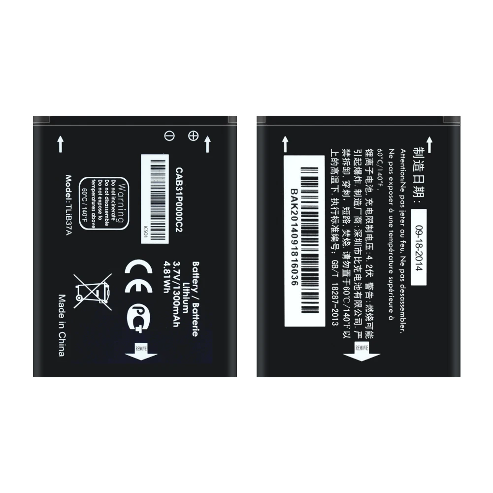 3,7 V 1300mAh CAB31P0000C2 литий-полимерный аккумулятор для Alcatel One Touch M Pop OT-5020 Tli014A1 батареи для мобильных телефонов