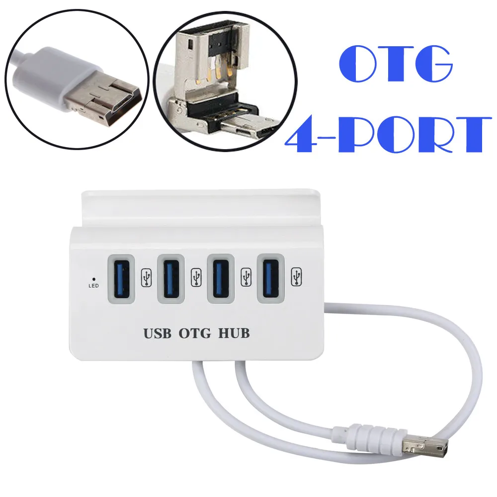 4 порта USB 2 0 зарядная станция Micro OTG концентратор адаптер для планшета док-станция