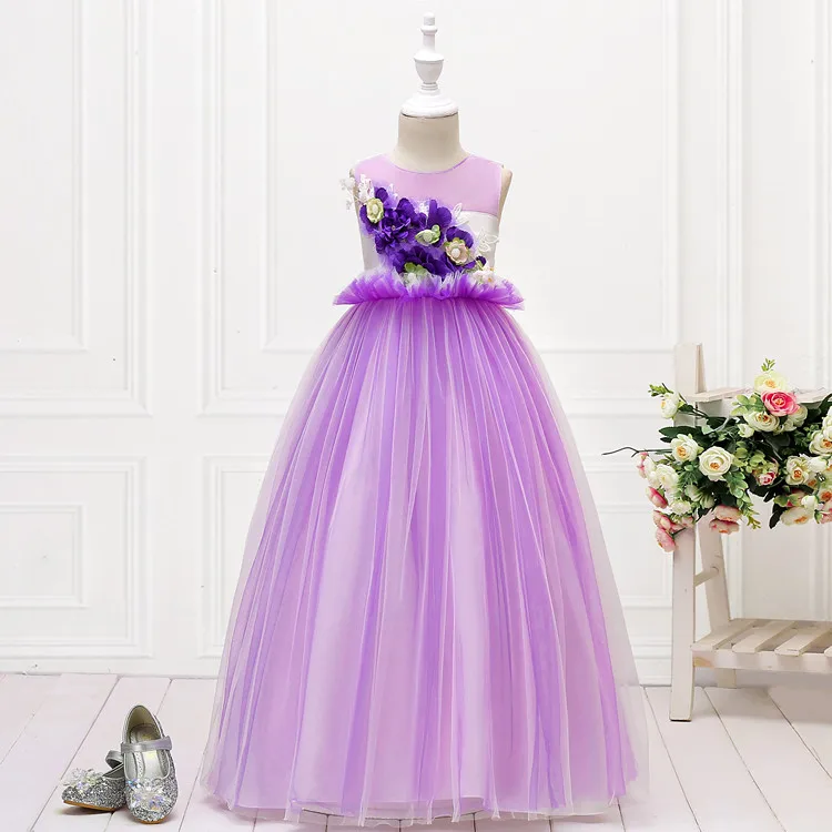 Hot Lace flower girls wedding dress baby christening cake dresses for party kids 3 year girl birthday | Детская одежда и обувь