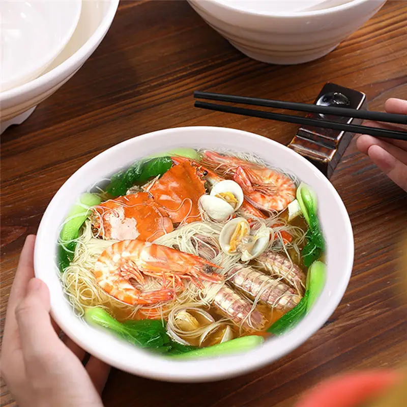 Ресторан отель меламиновая белая лапша Ramen Udon миска для рисового супа