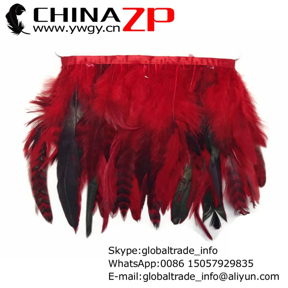 

Опт и розница от фабрики CHINAZP 2 ярдов/партия крашеный красный петух чицилья перо бахрома отделка