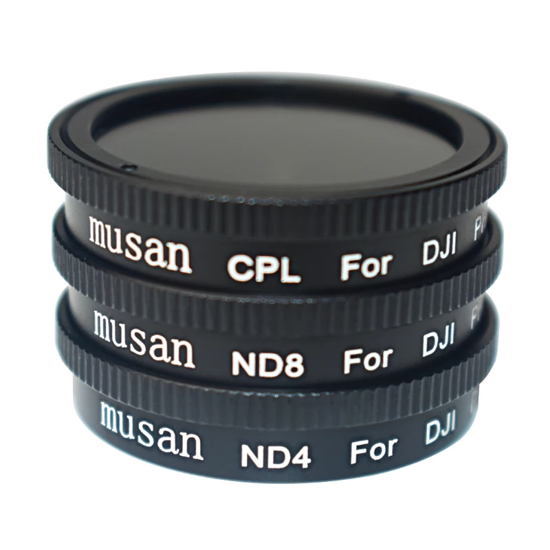 Набор фильтров Musan 3 шт. CPL + ND4 ND8 для DJI Phantom 3SE/3 Standard Professional Advanced / 4 Filter Kit|Фильтры| |