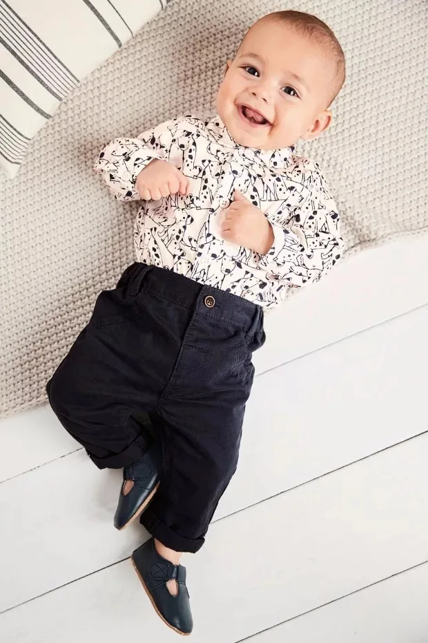 Baby Boy Clothes 2020 Autumn Newborn Sets Infant Clothing Gentleman Suit Cartoon dog shirt+Trousers kids clothes outfits |