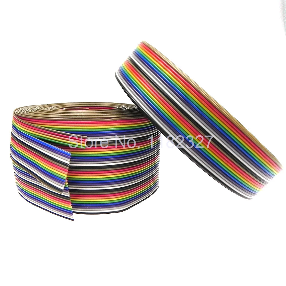 (5 м/лот) плоский ленточный кабель UL2651 105C AWG28 20Pin 1 27 мм Шаг 5000 длинные цвета