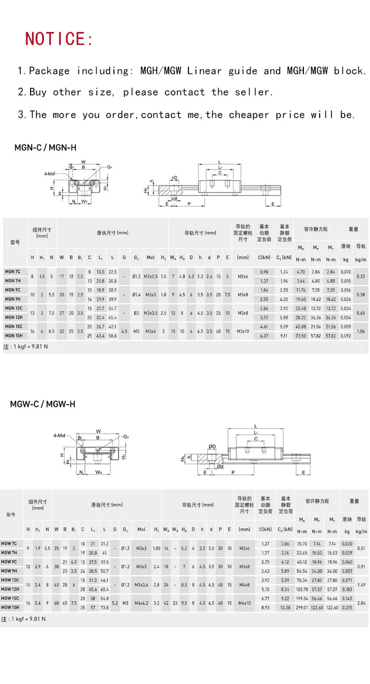 KGT MGW7 MGW12 MGW9 MGW15 L 100 350 400 450 500 600 800 мм миниатюрные линейные рельсы горка 1 шт. MGW9 линейной направляющей 1 шт. MGW9H каретки