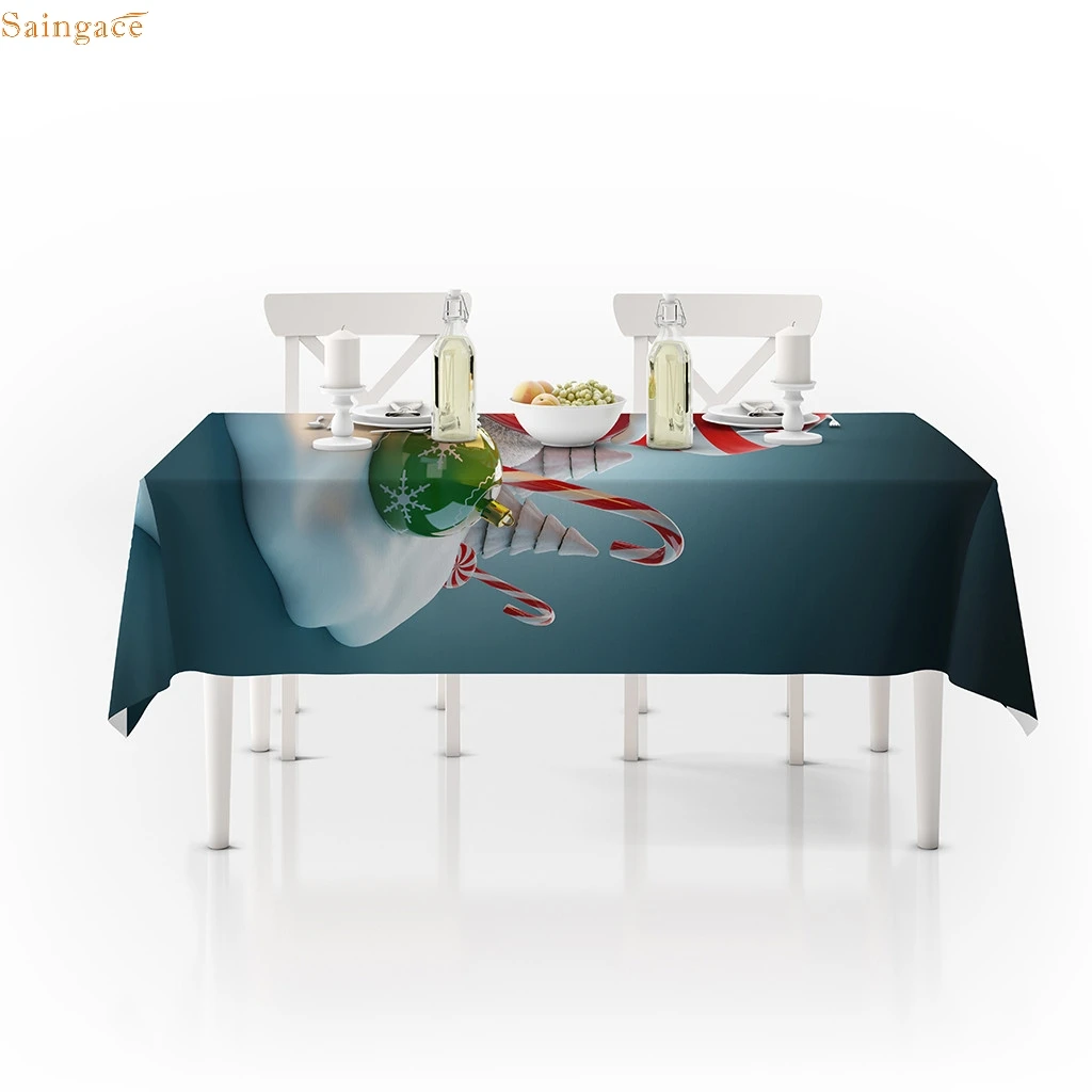 Saingace, Рождественская скатерть, пылезащитная скатерть для стола X-mas, ужин на День Благодарения, 3D скатерть, домашний, вечерние, Декор, OEM N 08