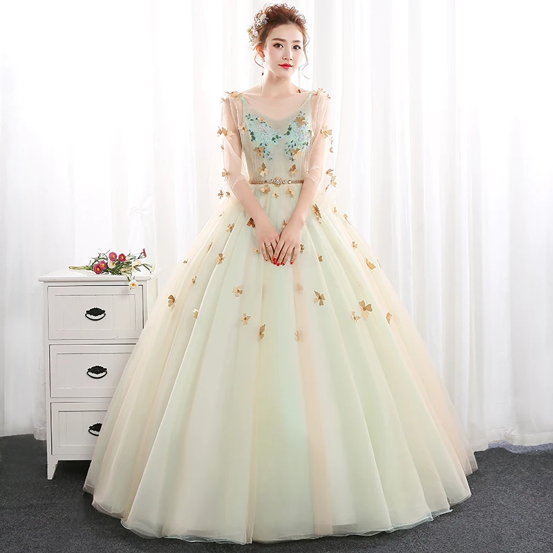 Ruthshen 2018 новые Бальные платья Vestidos Para пышное платье три четверти Выпускное Платье