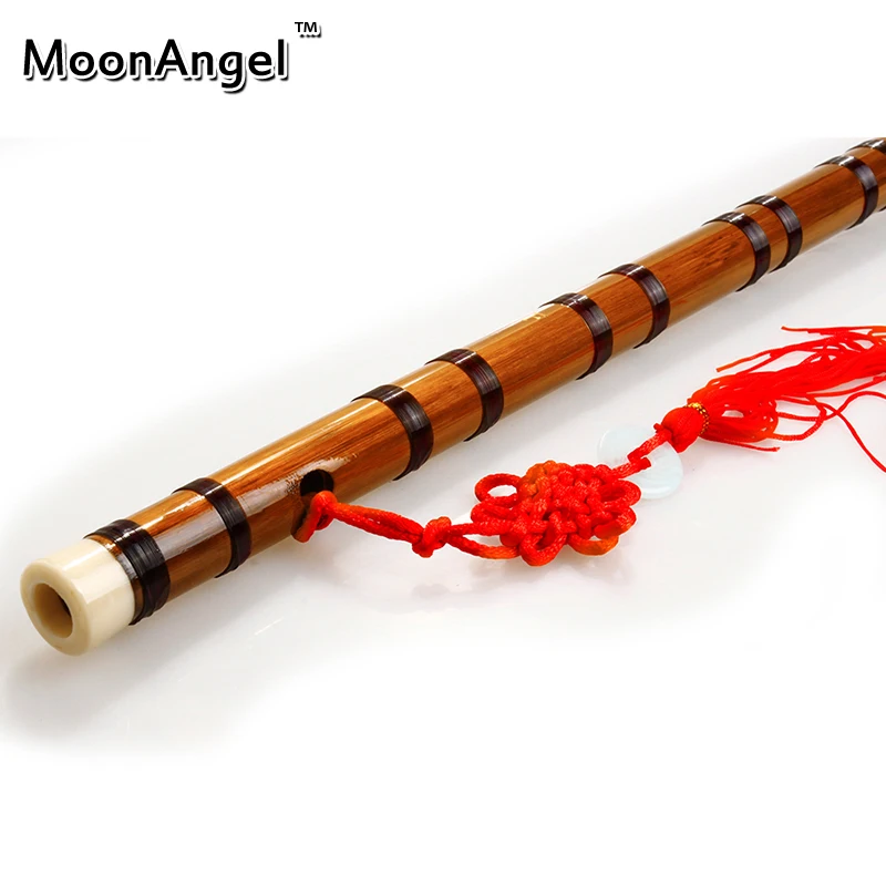 Традиционная ручная работа китайская одна секция бамбуковая флейта Dizi мембрана