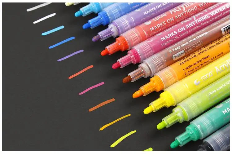 Офисная и школьная акриловая ручка маркер для рисования на водной основе|art marker
