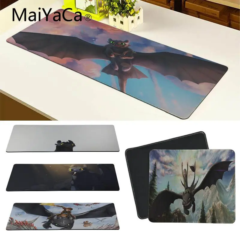 

MaiYaCa High Quality Toothless How To Train Customized laptop Gaming mouse pad Large Gaming Lockedge Mouse Mat Keyboard Pad